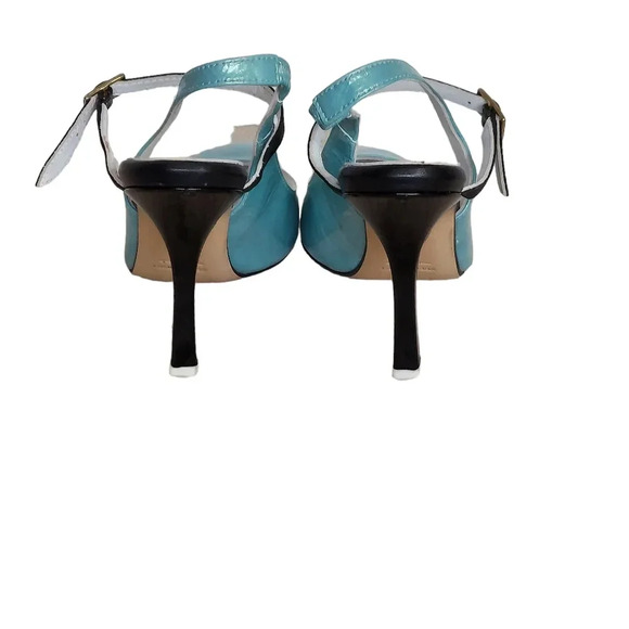 Beautiisoles by Robyn Schreiber Blue Black White Patent Leather Mary Jane - Picture 8 of 16